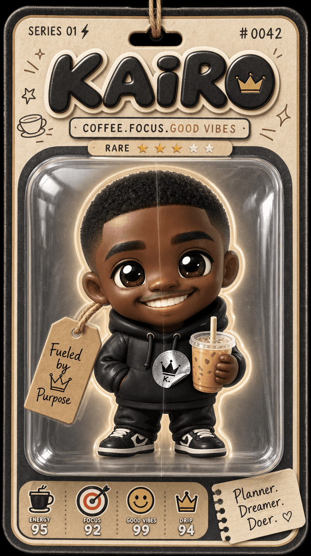 KAIRO, made from a photo of a person with an iced coffee